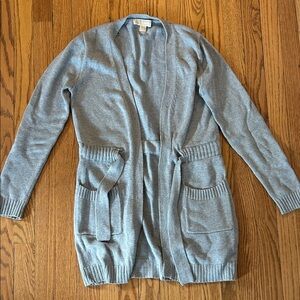 Michael Kors Light Gray Open Cardigan